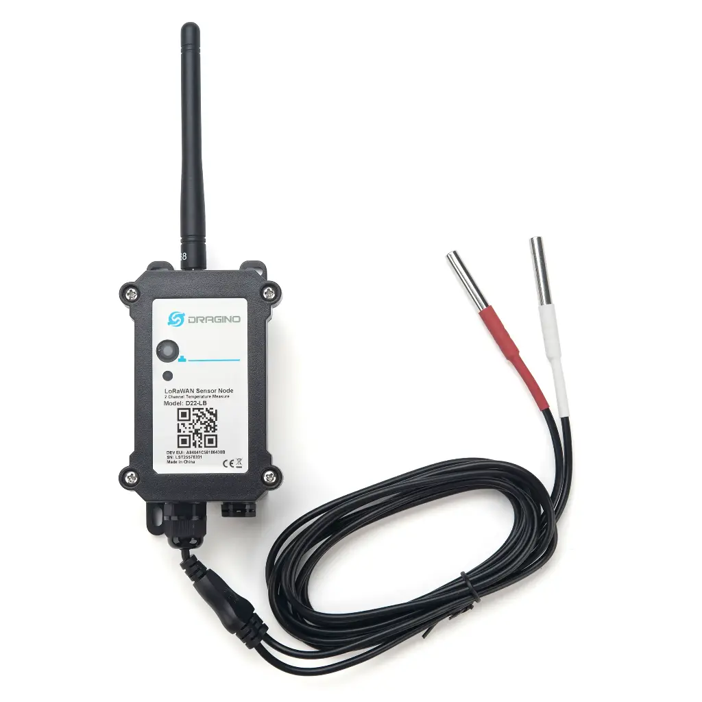 [D22-LB] Two probes LoRaWAN Waterproof /Outdoor Temperature Sensor