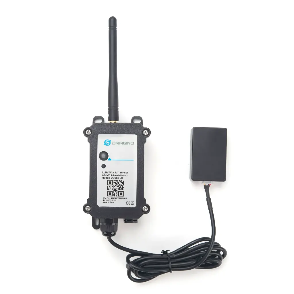 [DDS04-LB] LoRaWAN Ultrasonic 4 channels Distance Detection Sensor (Excluding Sensors)